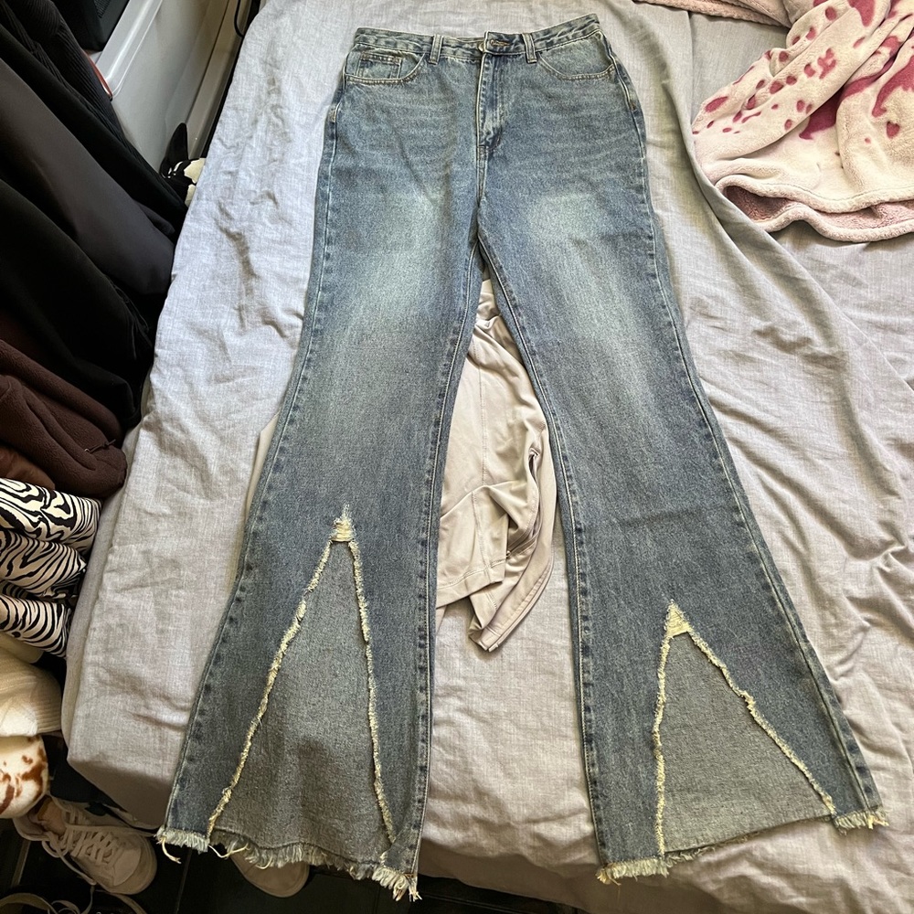 Nasty Gal Slit Jeans Size US 8